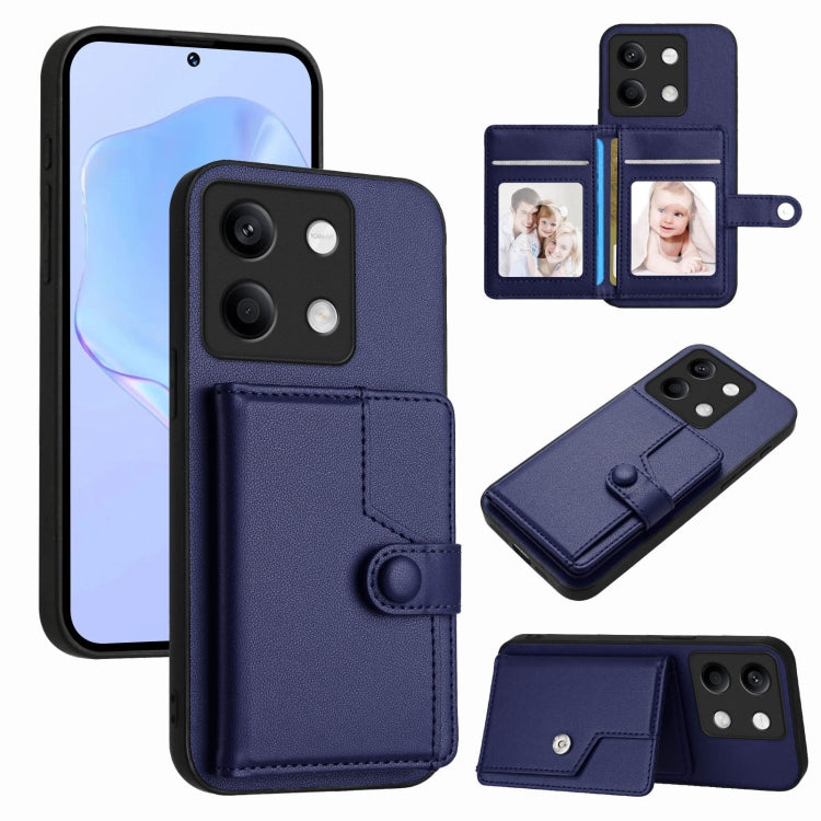 Button Card Bag RFID Anti-theft Phone Case, For Redmi Turbo 4 Pro / Xiaomi Poco F7, For Redmi A5 4G 171.7mm / Xiaomi Poco C71, For Redmi Note 13R / 13 4G, For Redmi Turbo 3, For Redmi A3 4G Global, For Redmi Note 13 Pro 4G Global                       ...