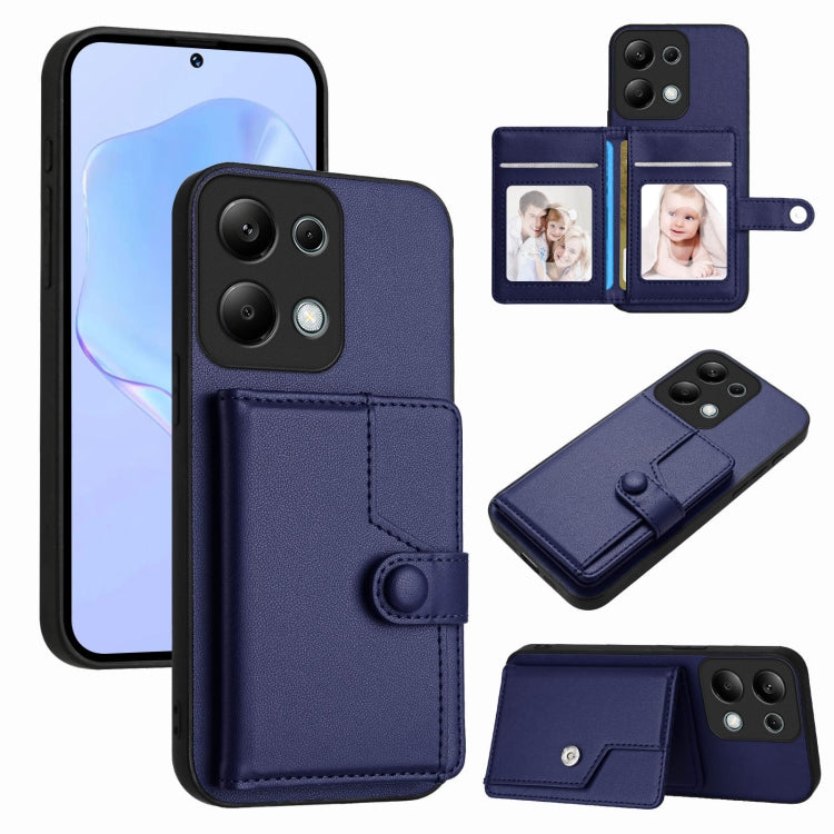 Button Card Bag RFID Anti-theft Phone Case, For Redmi Turbo 4 Pro / Xiaomi Poco F7, For Redmi A5 4G 171.7mm / Xiaomi Poco C71, For Redmi Note 13R / 13 4G, For Redmi Turbo 3, For Redmi A3 4G Global, For Redmi Note 13 Pro 4G Global                       ...