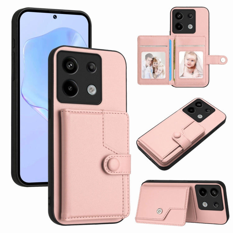Button Card Bag RFID Anti-theft Phone Case, For Redmi Turbo 4 Pro / Xiaomi Poco F7, For Redmi A5 4G 171.7mm / Xiaomi Poco C71, For Redmi Note 13R / 13 4G, For Redmi Turbo 3, For Redmi A3 4G Global, For Redmi Note 13 Pro 4G Global                       ...