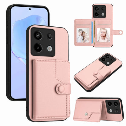 Button Card Bag RFID Anti-theft Phone Case, For Redmi Turbo 4 Pro / Xiaomi Poco F7, For Redmi A5 4G 171.7mm / Xiaomi Poco C71, For Redmi Note 13R / 13 4G, For Redmi Turbo 3, For Redmi A3 4G Global, For Redmi Note 13 Pro 4G Global                       ...