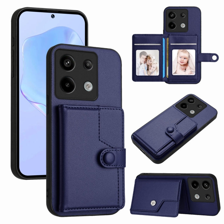 Button Card Bag RFID Anti-theft Phone Case, For Redmi Turbo 4 Pro / Xiaomi Poco F7, For Redmi A5 4G 171.7mm / Xiaomi Poco C71, For Redmi Note 13R / 13 4G, For Redmi Turbo 3, For Redmi A3 4G Global, For Redmi Note 13 Pro 4G Global                       ...