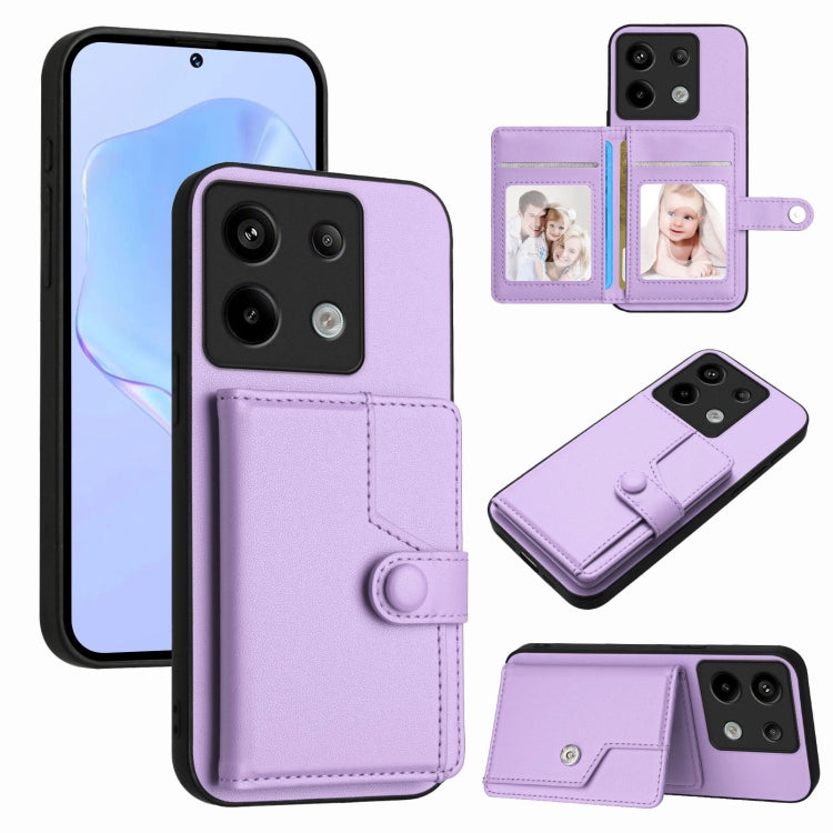 Button Card Bag RFID Anti-theft Phone Case, For Redmi Turbo 4 Pro / Xiaomi Poco F7, For Redmi A5 4G 171.7mm / Xiaomi Poco C71, For Redmi Note 13R / 13 4G, For Redmi Turbo 3, For Redmi A3 4G Global, For Redmi Note 13 Pro 4G Global                       ...