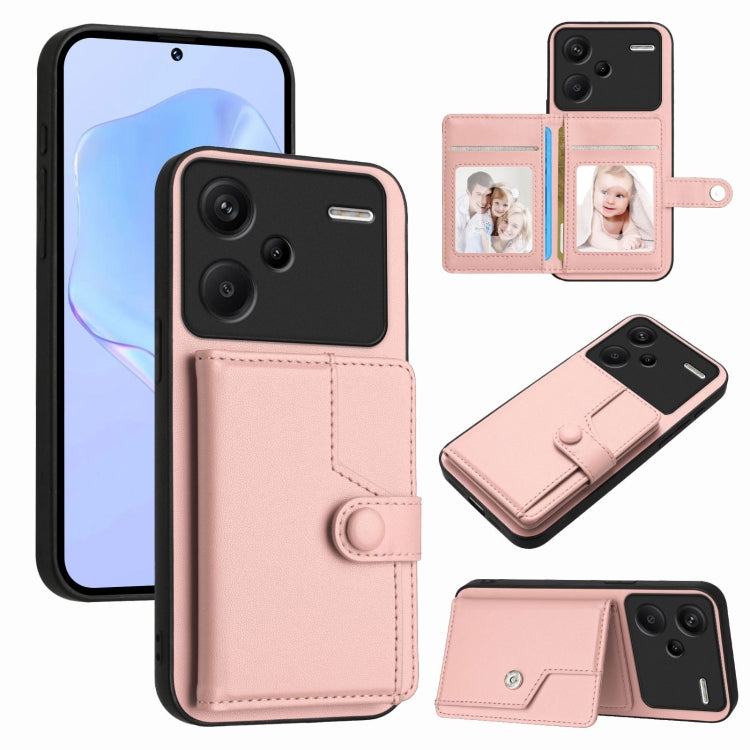 Button Card Bag RFID Anti-theft Phone Case, For Redmi Turbo 4 Pro / Xiaomi Poco F7, For Redmi A5 4G 171.7mm / Xiaomi Poco C71, For Redmi Note 13R / 13 4G, For Redmi Turbo 3, For Redmi A3 4G Global, For Redmi Note 13 Pro 4G Global                       ...