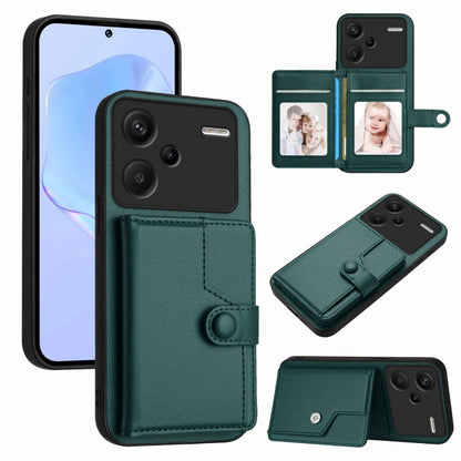 Button Card Bag RFID Anti-theft Phone Case, For Redmi Turbo 4 Pro / Xiaomi Poco F7, For Redmi A5 4G 171.7mm / Xiaomi Poco C71, For Redmi Note 13R / 13 4G, For Redmi Turbo 3, For Redmi A3 4G Global, For Redmi Note 13 Pro 4G Global                       ...