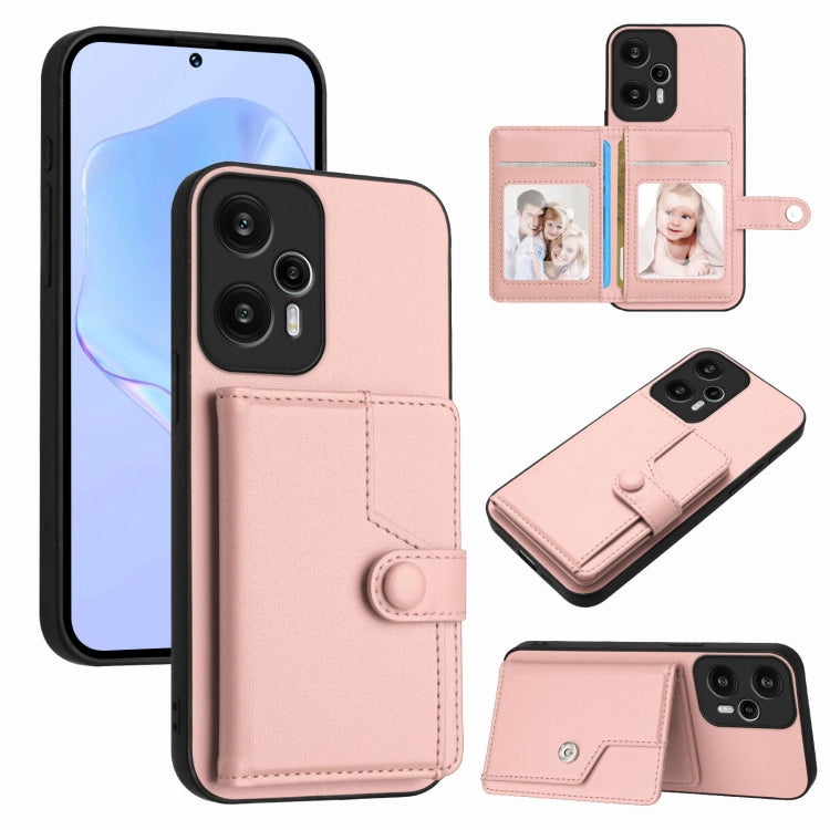 Button Card Bag RFID Anti-theft Phone Case, For Redmi Turbo 4 Pro / Xiaomi Poco F7, For Redmi A5 4G 171.7mm / Xiaomi Poco C71, For Redmi Note 13R / 13 4G, For Redmi Turbo 3, For Redmi A3 4G Global, For Redmi Note 13 Pro 4G Global                       ...