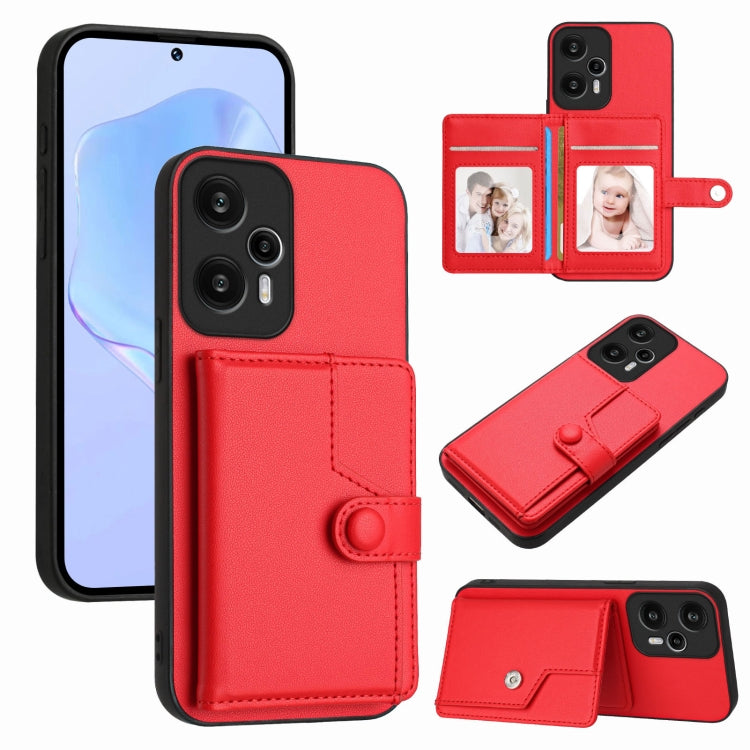 Button Card Bag RFID Anti-theft Phone Case, For Redmi Turbo 4 Pro / Xiaomi Poco F7, For Redmi A5 4G 171.7mm / Xiaomi Poco C71, For Redmi Note 13R / 13 4G, For Redmi Turbo 3, For Redmi A3 4G Global, For Redmi Note 13 Pro 4G Global                       ...