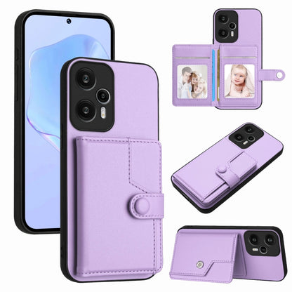 Button Card Bag RFID Anti-theft Phone Case, For Redmi Turbo 4 Pro / Xiaomi Poco F7, For Redmi A5 4G 171.7mm / Xiaomi Poco C71, For Redmi Note 13R / 13 4G, For Redmi Turbo 3, For Redmi A3 4G Global, For Redmi Note 13 Pro 4G Global                       ...