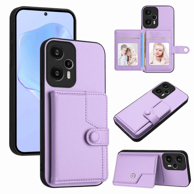 Button Card Bag RFID Anti-theft Phone Case, For Redmi Turbo 4 Pro / Xiaomi Poco F7, For Redmi A5 4G 171.7mm / Xiaomi Poco C71, For Redmi Note 13R / 13 4G, For Redmi Turbo 3, For Redmi A3 4G Global, For Redmi Note 13 Pro 4G Global                       ...