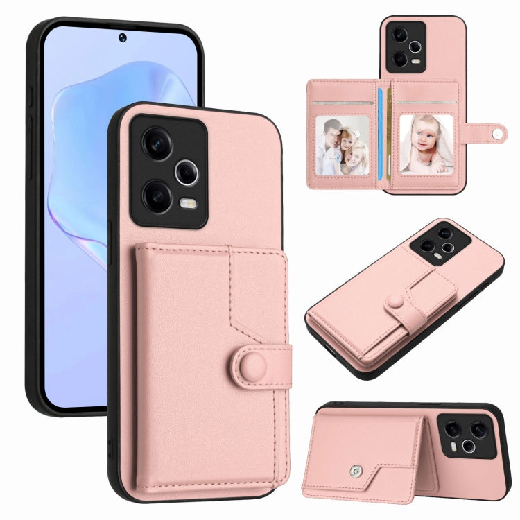 Button Card Bag RFID Anti-theft Phone Case, For Redmi Note 12S 4G Global, For Redmi Note 12 4G Global, For Redmi Note 12 Pro+ Global, For Redmi Note 12 Pro 5G Global, For Redmi Note 12 Pro Speed, For Redmi Note 12 5G Global, For Redmi 12C / 11A        ...