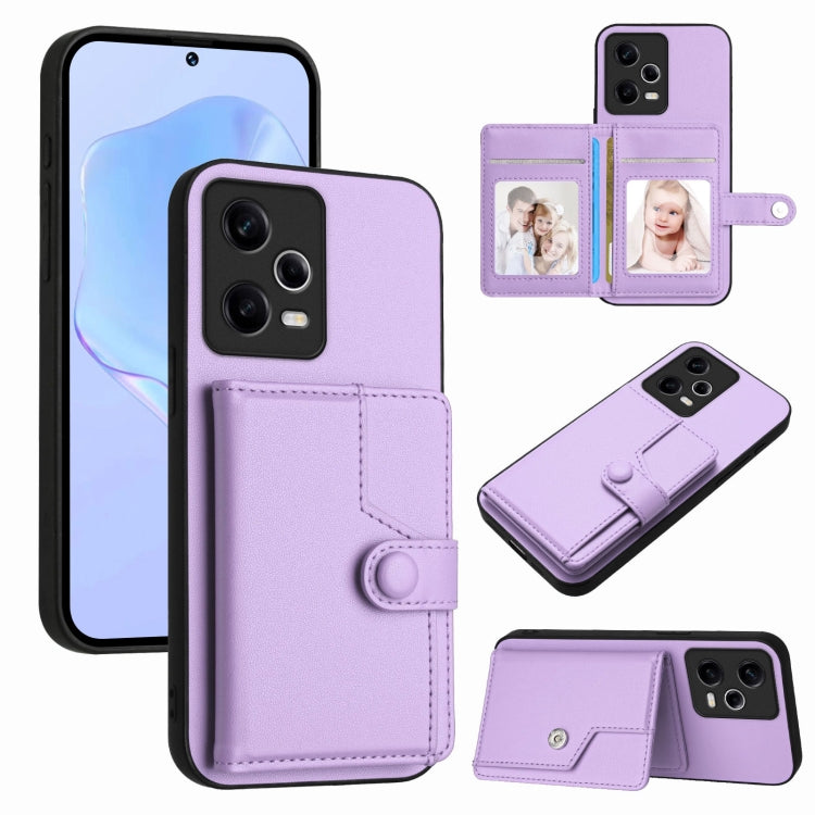 Button Card Bag RFID Anti-theft Phone Case, For Redmi Note 12S 4G Global, For Redmi Note 12 4G Global, For Redmi Note 12 Pro+ Global, For Redmi Note 12 Pro 5G Global, For Redmi Note 12 Pro Speed, For Redmi Note 12 5G Global, For Redmi 12C / 11A        ...
