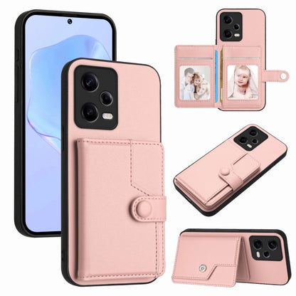 Button Card Bag RFID Anti-theft Phone Case, For Redmi Note 12S 4G Global, For Redmi Note 12 4G Global, For Redmi Note 12 Pro+ Global, For Redmi Note 12 Pro 5G Global, For Redmi Note 12 Pro Speed, For Redmi Note 12 5G Global, For Redmi 12C / 11A        ...
