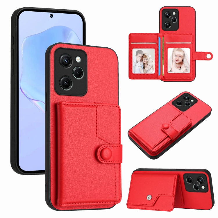 Button Card Bag RFID Anti-theft Phone Case, For Redmi Note 12S 4G Global, For Redmi Note 12 4G Global, For Redmi Note 12 Pro+ Global, For Redmi Note 12 Pro 5G Global, For Redmi Note 12 Pro Speed, For Redmi Note 12 5G Global, For Redmi 12C / 11A        ...