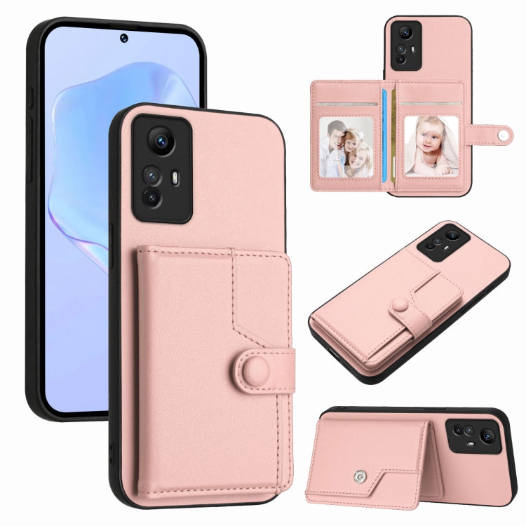 Button Card Bag RFID Anti-theft Phone Case, For Redmi Note 12S 4G Global, For Redmi Note 12 4G Global, For Redmi Note 12 Pro+ Global, For Redmi Note 12 Pro 5G Global, For Redmi Note 12 Pro Speed, For Redmi Note 12 5G Global, For Redmi 12C / 11A        ...