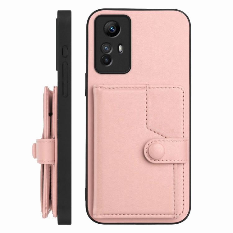 Button Card Bag RFID Anti-theft Phone Case, For Redmi Note 12S 4G Global, For Redmi Note 12 4G Global, For Redmi Note 12 Pro+ Global, For Redmi Note 12 Pro 5G Global, For Redmi Note 12 Pro Speed, For Redmi Note 12 5G Global, For Redmi 12C / 11A        ...