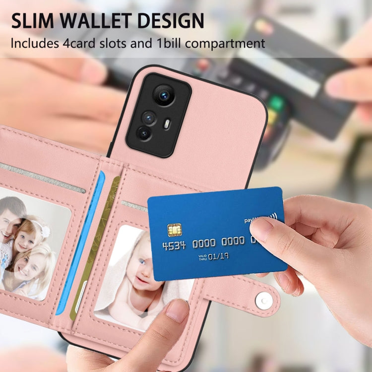 Button Card Bag RFID Anti-theft Phone Case, For Redmi Note 12S 4G Global, For Redmi Note 12 4G Global, For Redmi Note 12 Pro+ Global, For Redmi Note 12 Pro 5G Global, For Redmi Note 12 Pro Speed, For Redmi Note 12 5G Global, For Redmi 12C / 11A        ...