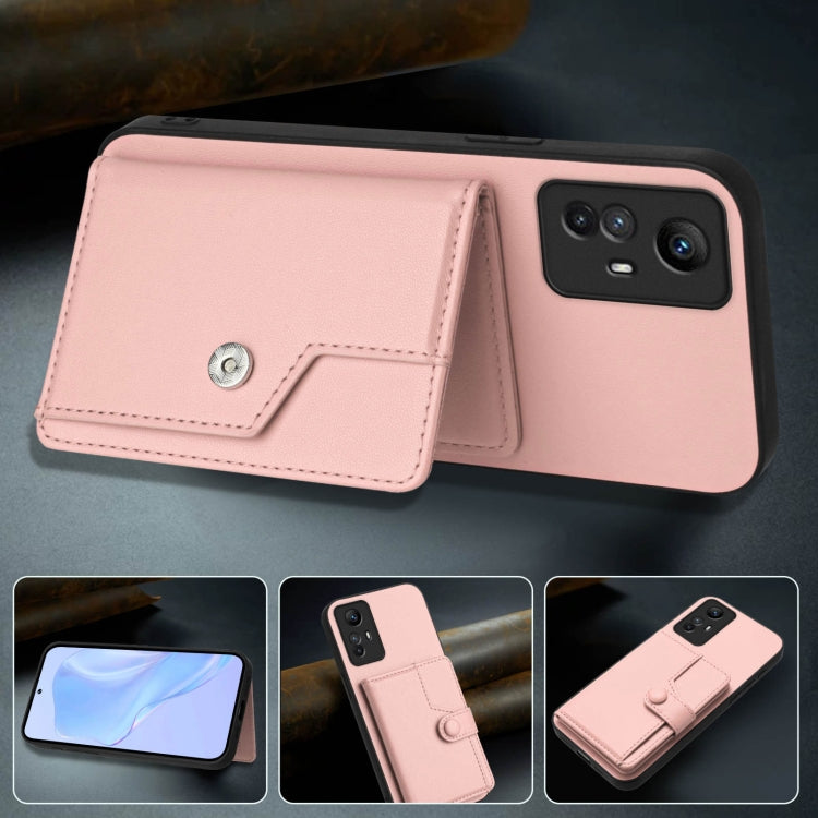 Button Card Bag RFID Anti-theft Phone Case, For Redmi Note 12S 4G Global, For Redmi Note 12 4G Global, For Redmi Note 12 Pro+ Global, For Redmi Note 12 Pro 5G Global, For Redmi Note 12 Pro Speed, For Redmi Note 12 5G Global, For Redmi 12C / 11A        ...