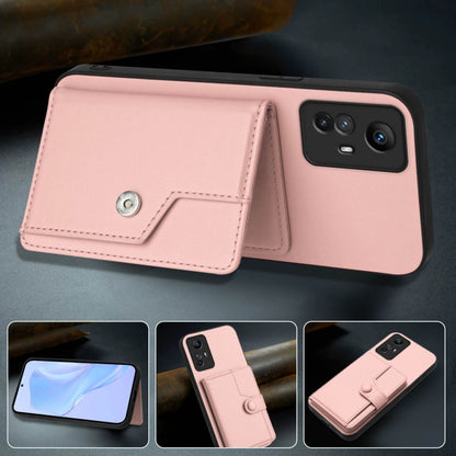 Button Card Bag RFID Anti-theft Phone Case, For Redmi Note 12S 4G Global, For Redmi Note 12 4G Global, For Redmi Note 12 Pro+ Global, For Redmi Note 12 Pro 5G Global, For Redmi Note 12 Pro Speed, For Redmi Note 12 5G Global, For Redmi 12C / 11A        ...