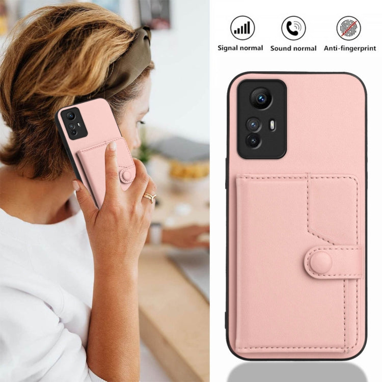 Button Card Bag RFID Anti-theft Phone Case, For Redmi Note 12S 4G Global, For Redmi Note 12 4G Global, For Redmi Note 12 Pro+ Global, For Redmi Note 12 Pro 5G Global, For Redmi Note 12 Pro Speed, For Redmi Note 12 5G Global, For Redmi 12C / 11A        ...