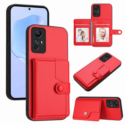 Button Card Bag RFID Anti-theft Phone Case, For Redmi Note 12S 4G Global, For Redmi Note 12 4G Global, For Redmi Note 12 Pro+ Global, For Redmi Note 12 Pro 5G Global, For Redmi Note 12 Pro Speed, For Redmi Note 12 5G Global, For Redmi 12C / 11A        ...
