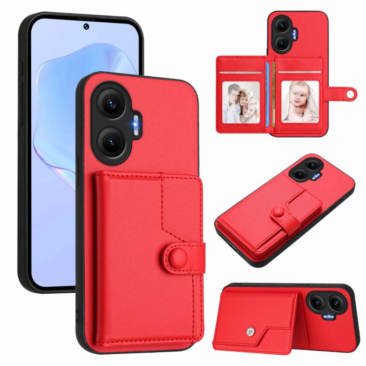 Button Card Bag RFID Anti-theft Phone Case, For Redmi Turbo 4 Pro / Xiaomi Poco F7, For Redmi A5 4G 171.7mm / Xiaomi Poco C71, For Redmi Note 13R / 13 4G, For Redmi Turbo 3, For Redmi A3 4G Global, For Redmi Note 13 Pro 4G Global                       ...
