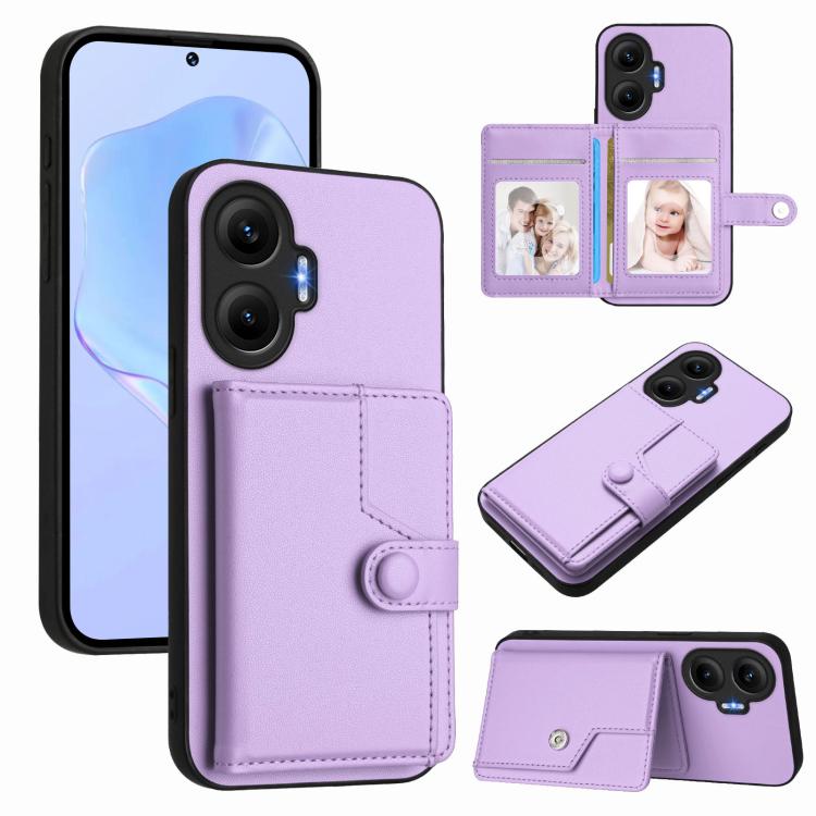 Button Card Bag RFID Anti-theft Phone Case, For Redmi Turbo 4 Pro / Xiaomi Poco F7, For Redmi A5 4G 171.7mm / Xiaomi Poco C71, For Redmi Note 13R / 13 4G, For Redmi Turbo 3, For Redmi A3 4G Global, For Redmi Note 13 Pro 4G Global                       ...
