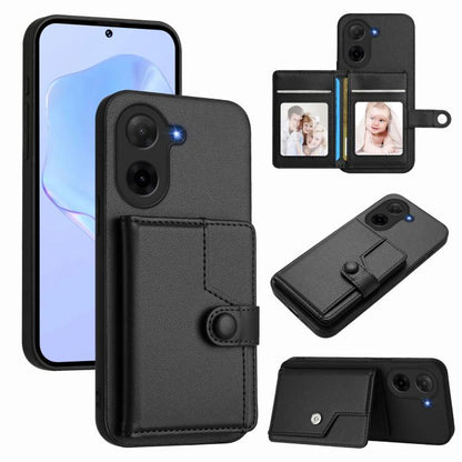 Button Card Bag RFID Anti-theft Phone Case, For Redmi Turbo 4 Pro / Xiaomi Poco F7, For Redmi A5 4G 171.7mm / Xiaomi Poco C71, For Redmi Note 13R / 13 4G, For Redmi Turbo 3, For Redmi A3 4G Global, For Redmi Note 13 Pro 4G Global                       ...