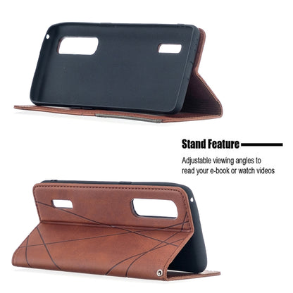 Brown magnetic leather flip wallet case with stand viewing angle and phone cover
