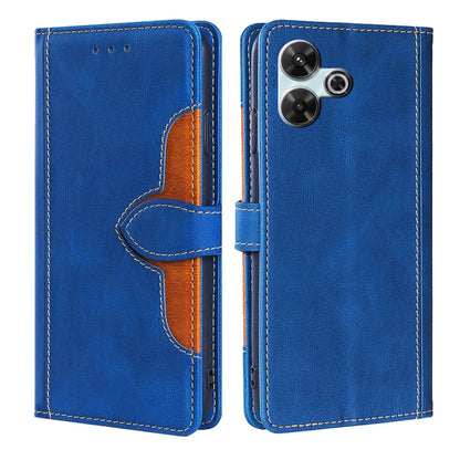 Blue leather magnetic buckle phone case with card slot and stand flip cover