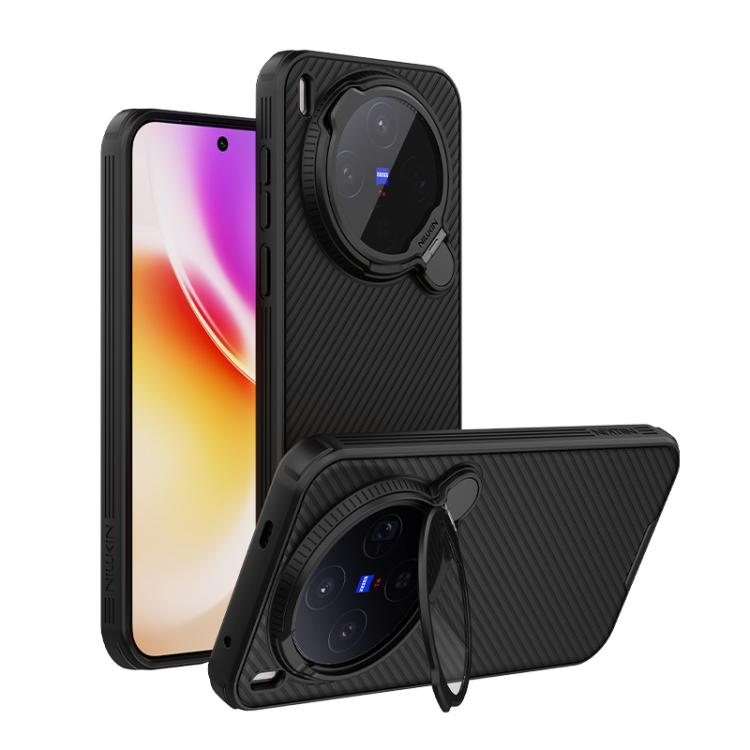 Black phone case with MagSafe lens shield and side buttons, shown with phone