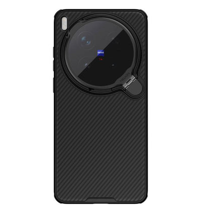 Black phone case with circular lens guard covering the rear camera area