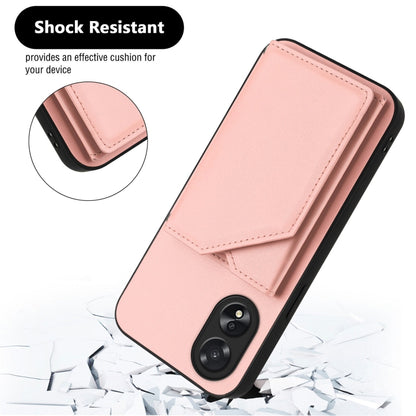 Skin Feel Four Card Slots Phone Case with Wrist Strap, For OPPO A38 4G / A18 4G Global, For OPPO A58 4G Global, For OPPO Reno10 Pro 5G Global, For OPPO A78 4G Global, For OPPO A17, For OPPO A79 5G Global