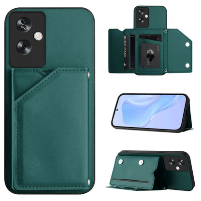 Skin Feel Four Card Slots Phone Case with Wrist Strap, For OPPO A38 4G / A18 4G Global, For OPPO A58 4G Global, For OPPO Reno10 Pro 5G Global, For OPPO A78 4G Global, For OPPO A17, For OPPO A79 5G Global