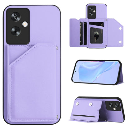 Skin Feel Four Card Slots Phone Case with Wrist Strap, For OPPO A38 4G / A18 4G Global, For OPPO A58 4G Global, For OPPO Reno10 Pro 5G Global, For OPPO A78 4G Global, For OPPO A17, For OPPO A79 5G Global