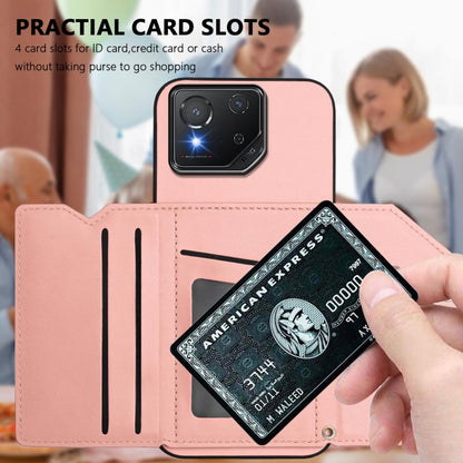 Skin Feel Four Card Slots Phone Case with Wrist Strap, For Asus ROG Phone 8, For Asus ROG Phone 8 Pro