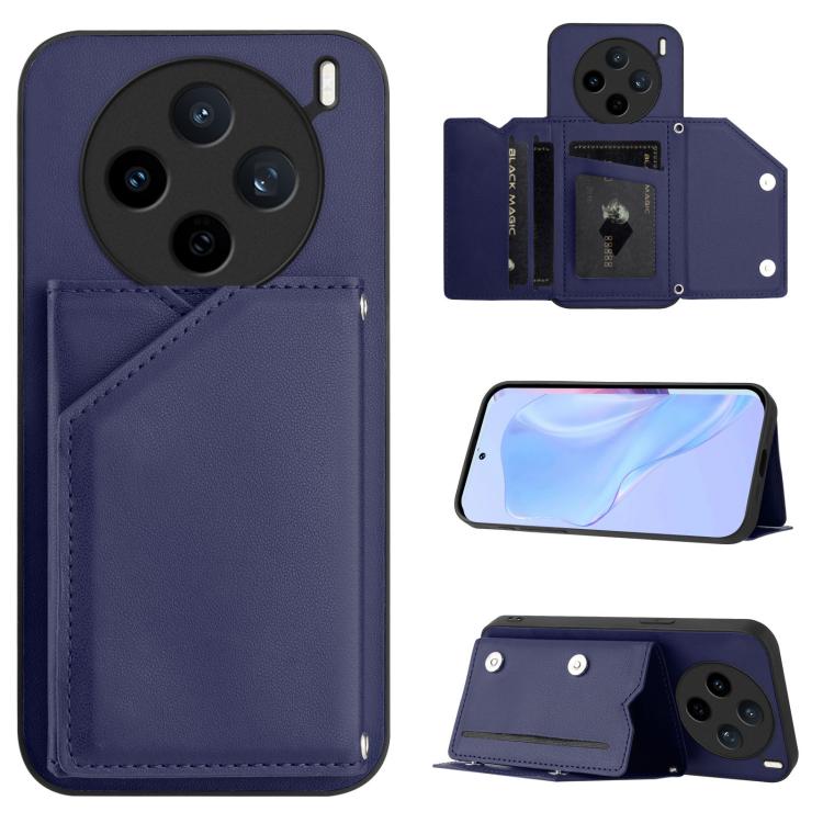 Skin Feel Four Card Slots Phone Case with Wrist Strap, For vivo X200s, For vivo Y29 4G / T4x / Y300t, For vivo V50 / V50e, For vivo X200 Ultra, For vivo V50 Lite 4G, For vivo Y39 5G / Y300i, For vivo Y200