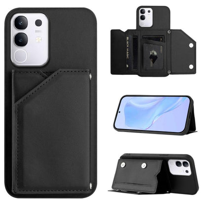 Skin Feel Four Card Slots Phone Case with Wrist Strap, For vivo X200s, For vivo Y29 4G / T4x / Y300t, For vivo V50 / V50e, For vivo X200 Ultra, For vivo V50 Lite 4G, For vivo Y39 5G / Y300i, For vivo Y200