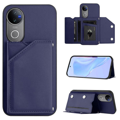 Skin Feel Four Card Slots Phone Case with Wrist Strap, For vivo X200s, For vivo Y29 4G / T4x / Y300t, For vivo V50 / V50e, For vivo X200 Ultra, For vivo V50 Lite 4G, For vivo Y39 5G / Y300i, For vivo Y200