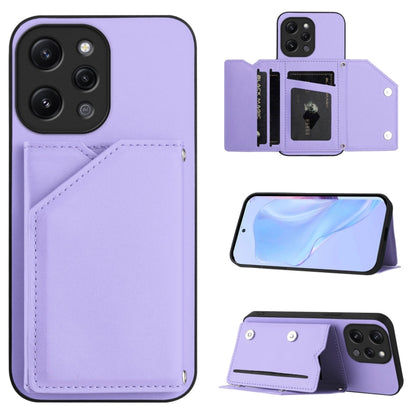 Skin Feel Four Card Slots Phone Case with Wrist Strap, For Redmi Turbo 4 Pro / Poco F7, For Redmi A5 4G 171.7mm / Poco C71, For Redmi Note 13R / Redmi 13, For Redmi A3 4G Global, For Redmi Note 13 Pro 4G Global, For Redmi Note 13 4G Global             ...