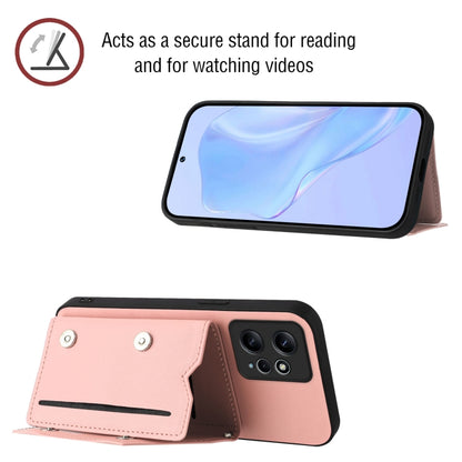 Pink folio phone case with stand support and wallet flap, designed with camera cutouts