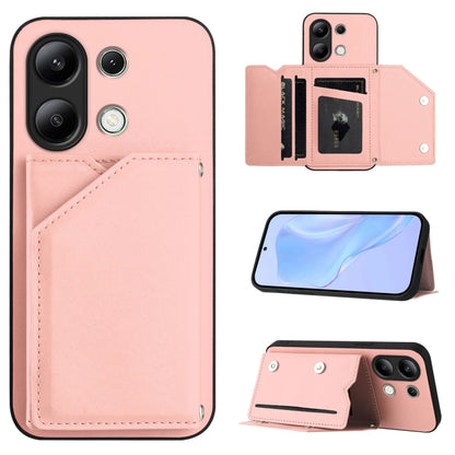 Skin Feel Four Card Slots Phone Case with Wrist Strap, For Redmi Turbo 4 Pro / Poco F7, For Redmi A5 4G 171.7mm / Poco C71, For Redmi Note 13R / Redmi 13, For Redmi A3 4G Global, For Redmi Note 13 Pro 4G Global, For Redmi Note 13 4G Global             ...