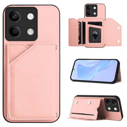 Skin Feel Four Card Slots Phone Case with Wrist Strap, For Redmi Turbo 4 Pro / Poco F7, For Redmi A5 4G 171.7mm / Poco C71, For Redmi Note 13R / Redmi 13, For Redmi A3 4G Global, For Redmi Note 13 Pro 4G Global, For Redmi Note 13 4G Global             ...
