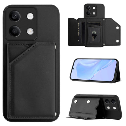 Skin Feel Four Card Slots Phone Case with Wrist Strap, For Redmi Turbo 4 Pro / Poco F7, For Redmi A5 4G 171.7mm / Poco C71, For Redmi Note 13R / Redmi 13, For Redmi A3 4G Global, For Redmi Note 13 Pro 4G Global, For Redmi Note 13 4G Global             ...