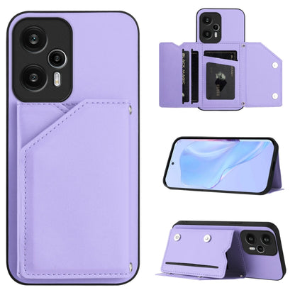 Skin Feel Four Card Slots Phone Case with Wrist Strap, For Redmi Turbo 4 Pro / Poco F7, For Redmi A5 4G 171.7mm / Poco C71, For Redmi Note 13R / Redmi 13, For Redmi A3 4G Global, For Redmi Note 13 Pro 4G Global, For Redmi Note 13 4G Global             ...