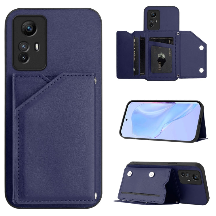 Skin Feel Four Card Slots Phone Case with Wrist Strap, For Redmi Turbo 4 Pro / Poco F7, For Redmi A5 4G 171.7mm / Poco C71, For Redmi Note 13R / Redmi 13, For Redmi A3 4G Global, For Redmi Note 13 Pro 4G Global, For Redmi Note 13 4G Global             ...