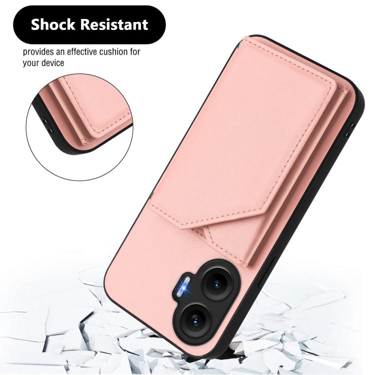Skin Feel Four Card Slots Phone Case with Wrist Strap, For Redmi Turbo 4 Pro / Poco F7, For Redmi A5 4G 171.7mm / Poco C71, For Redmi Note 13R / Redmi 13, For Redmi A3 4G Global, For Redmi Note 13 Pro 4G Global, For Redmi Note 13 4G Global             ...