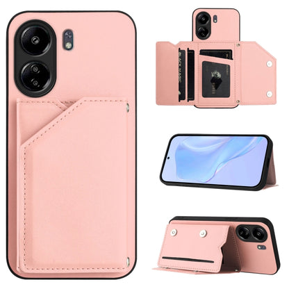 Skin Feel Four Card Slots Phone Case with Wrist Strap, For Xiaomi 15 Ultra, For Xiaomi Poco X7 Pro, For Xiaomi Poco F6, For Xiaomi Civi 4 Pro, For Xiaomi Poco X6, For Xiaomi Poco C65, For Xiaomi Poco F5 5G, For Xiaomi Poco F5 Pro 5G                    ...