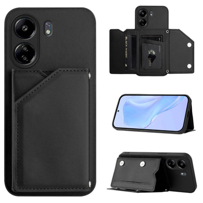 Skin Feel Four Card Slots Phone Case with Wrist Strap, For Xiaomi 15 Ultra, For Xiaomi Poco X7 Pro, For Xiaomi Poco F6, For Xiaomi Civi 4 Pro, For Xiaomi Poco X6, For Xiaomi Poco C65, For Xiaomi Poco F5 5G, For Xiaomi Poco F5 Pro 5G                    ...