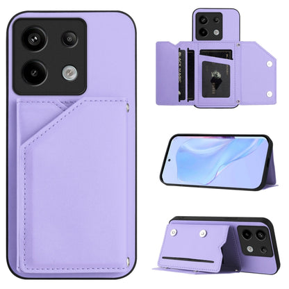 Skin Feel Four Card Slots Phone Case with Wrist Strap, For Xiaomi 15 Ultra, For Xiaomi Poco X7 Pro, For Xiaomi Poco F6, For Xiaomi Civi 4 Pro, For Xiaomi Poco X6, For Xiaomi Poco C65, For Xiaomi Poco F5 5G, For Xiaomi Poco F5 Pro 5G                    ...