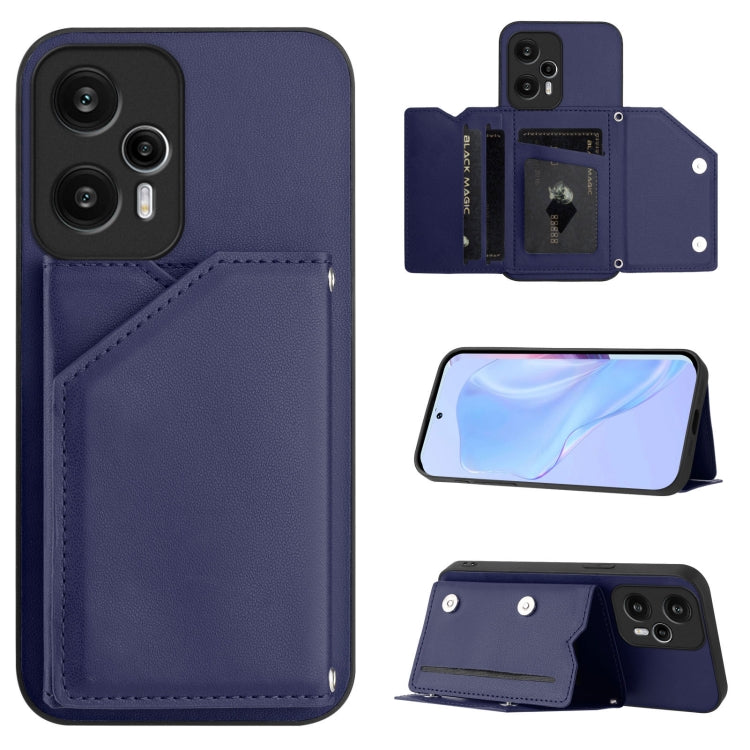 Skin Feel Four Card Slots Phone Case with Wrist Strap, For Xiaomi 15 Ultra, For Xiaomi Poco X7 Pro, For Xiaomi Poco F6, For Xiaomi Civi 4 Pro, For Xiaomi Poco X6, For Xiaomi Poco C65, For Xiaomi Poco F5 5G, For Xiaomi Poco F5 Pro 5G                    ...