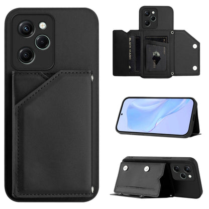 Skin Feel Four Card Slots Phone Case with Wrist Strap, For Xiaomi 15 Ultra, For Xiaomi Poco X7 Pro, For Xiaomi Poco F6, For Xiaomi Civi 4 Pro, For Xiaomi Poco X6, For Xiaomi Poco C65, For Xiaomi Poco F5 5G, For Xiaomi Poco F5 Pro 5G                    ...